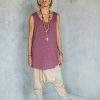 Cream Beige Cotton Harem Pants: Drop Crotch Ninja