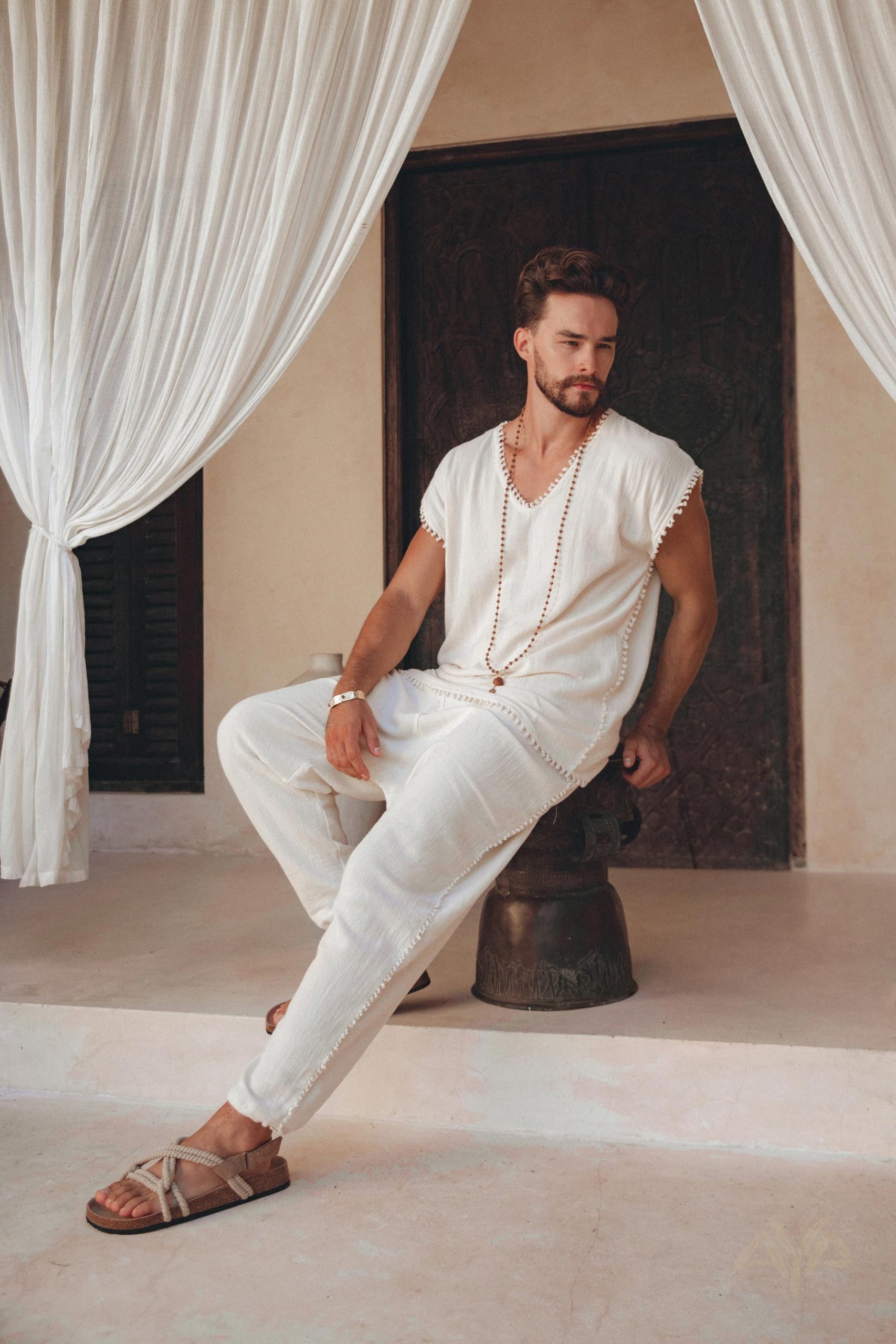 Off White Men's Boho Cargo Pants Raw Edge