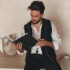 Handmade Groomsmen Vest Boho Mens Clothing Embroidered For