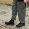 Handmade Crazy Horse Leather Ankle Boots Unisex Vintage