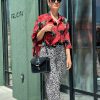 Boho Women Handbag Leather Shoulder Bag Black Crossbody
