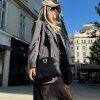 Black Leather Purse Women Handmade Shoulder Bag With
