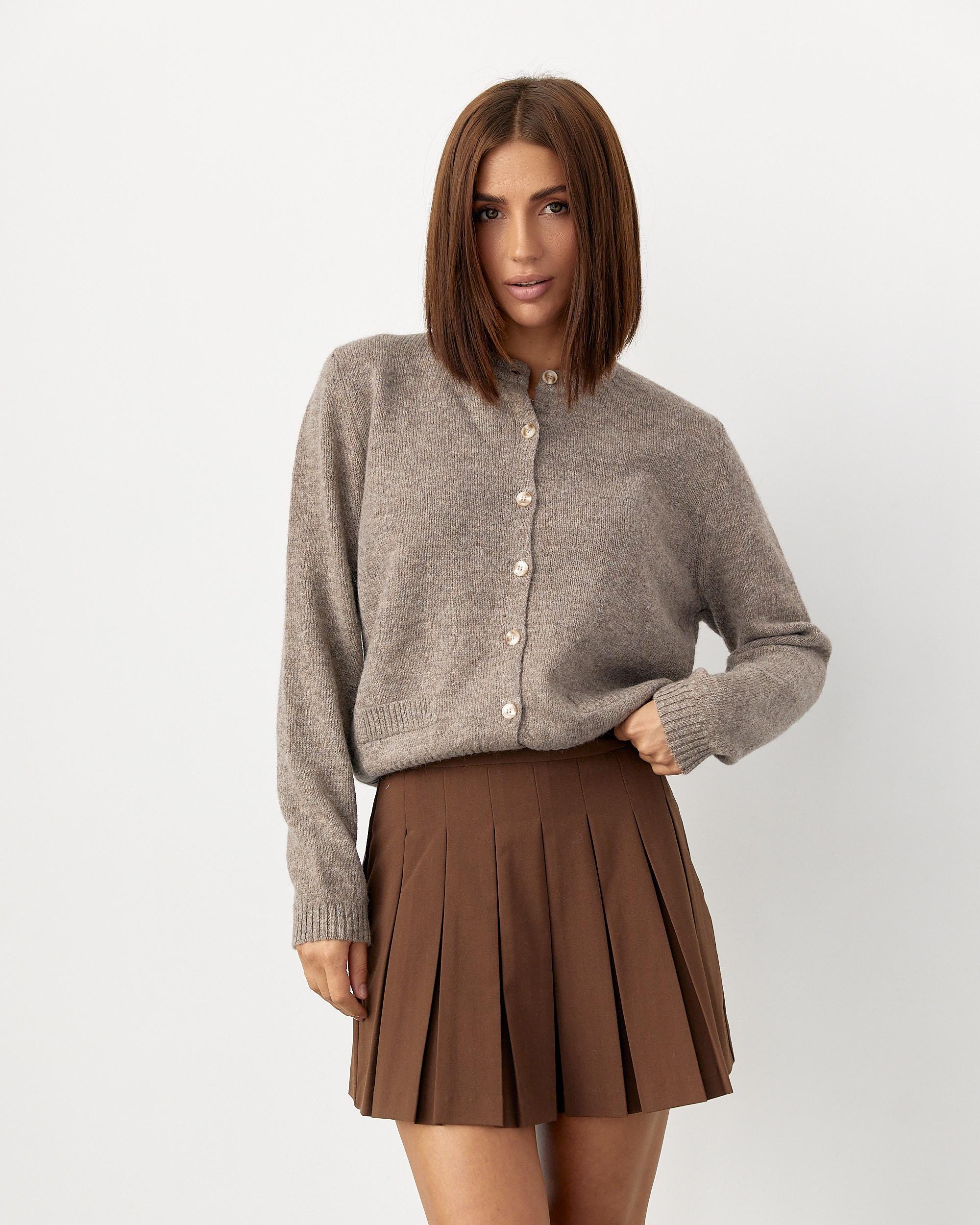Cashmere Yak Cardigan Women Luxury Button Up Knitwear