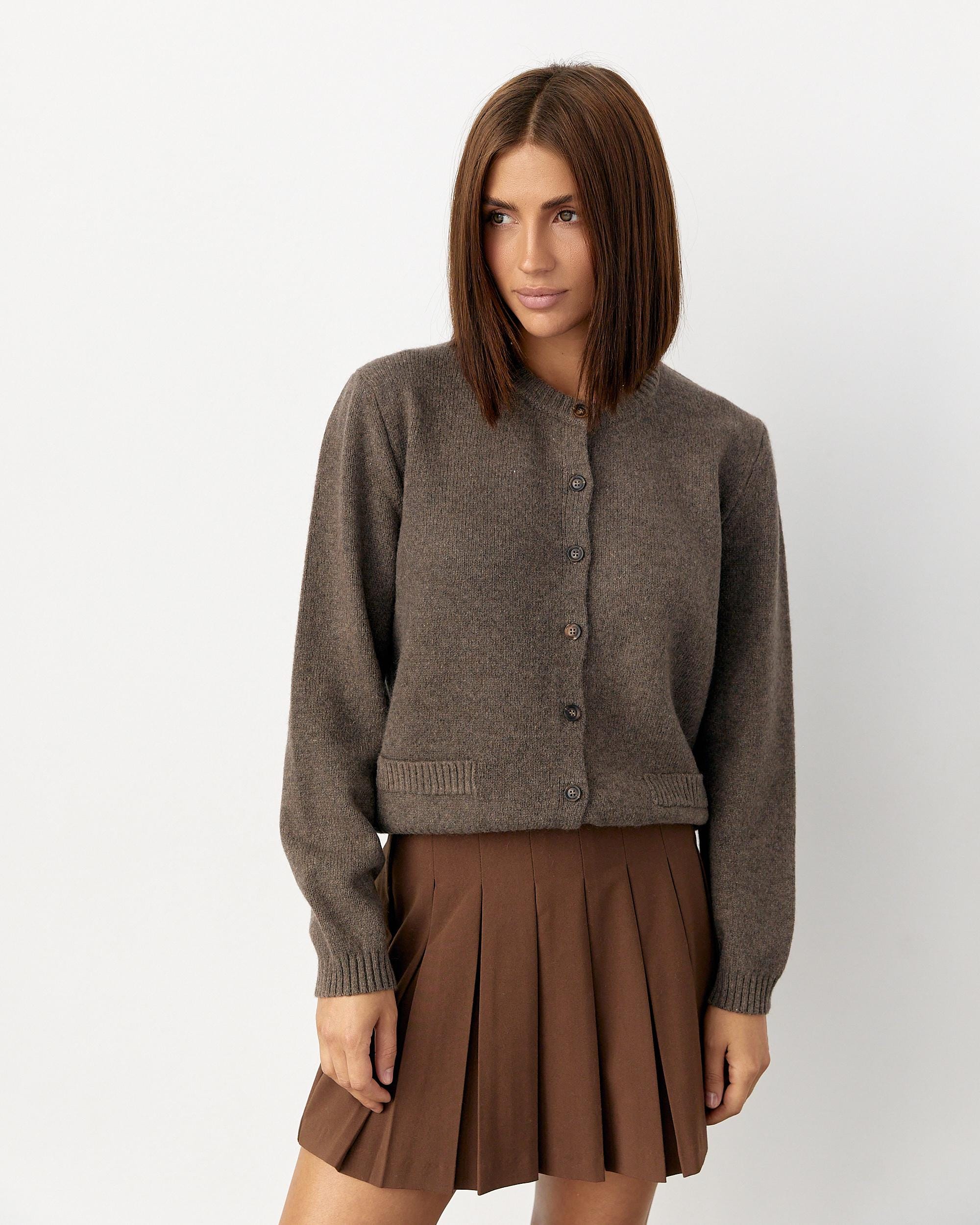 Cashmere Yak Cardigan Women Luxury Button Up Knitwear